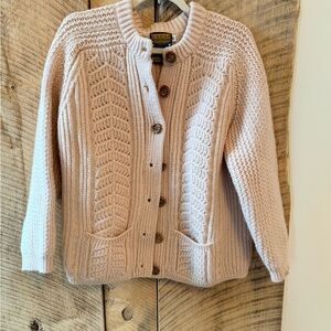 Blush Pink Wool Cardigan